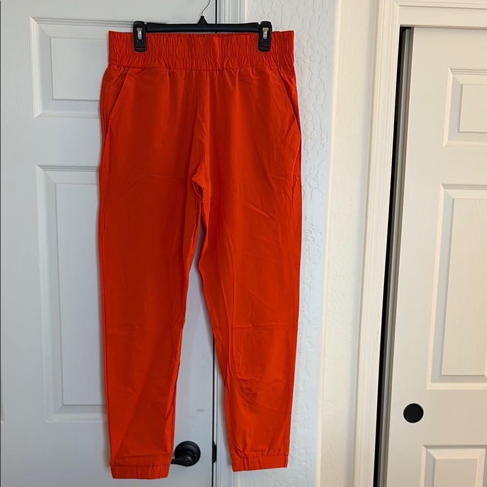 New Bright Orange Jogger Pants. L